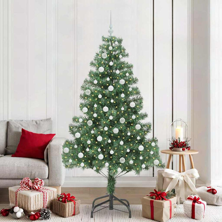 VidaXL Sapin de Noël avec 300 LED avec PVC vert standard 210 cm