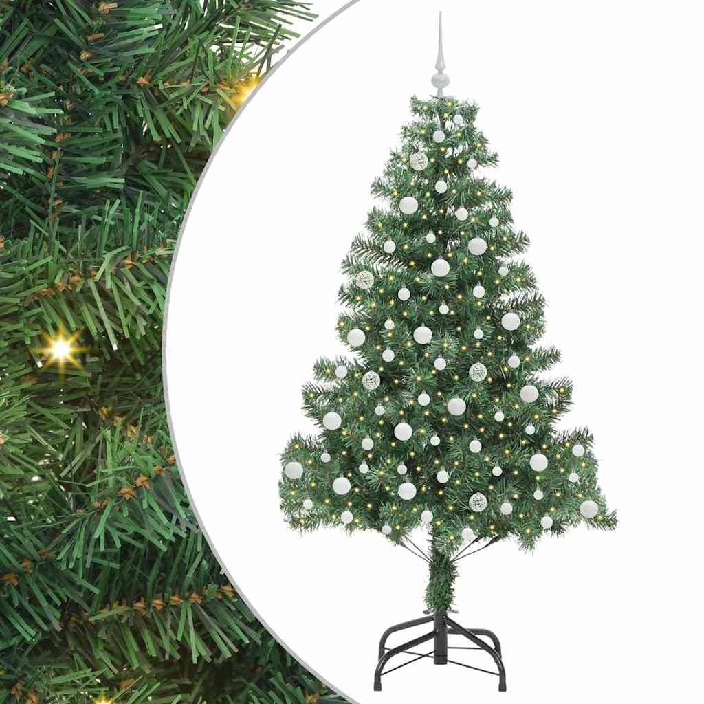 VidaXL Sapin de Noël avec 300 LED avec PVC vert standard 210 cm