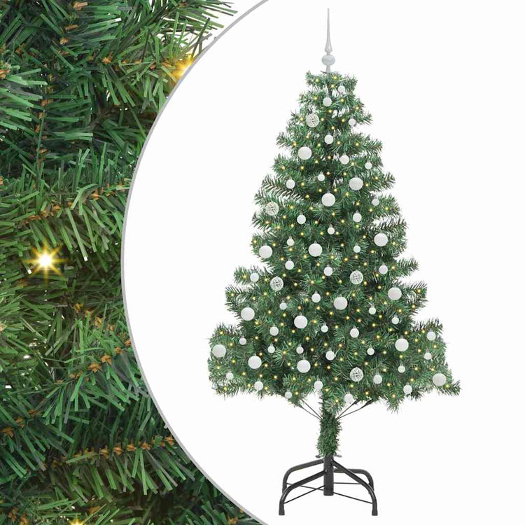VidaXL Sapin de Noël avec 300 LED avec PVC vert standard 210 cm