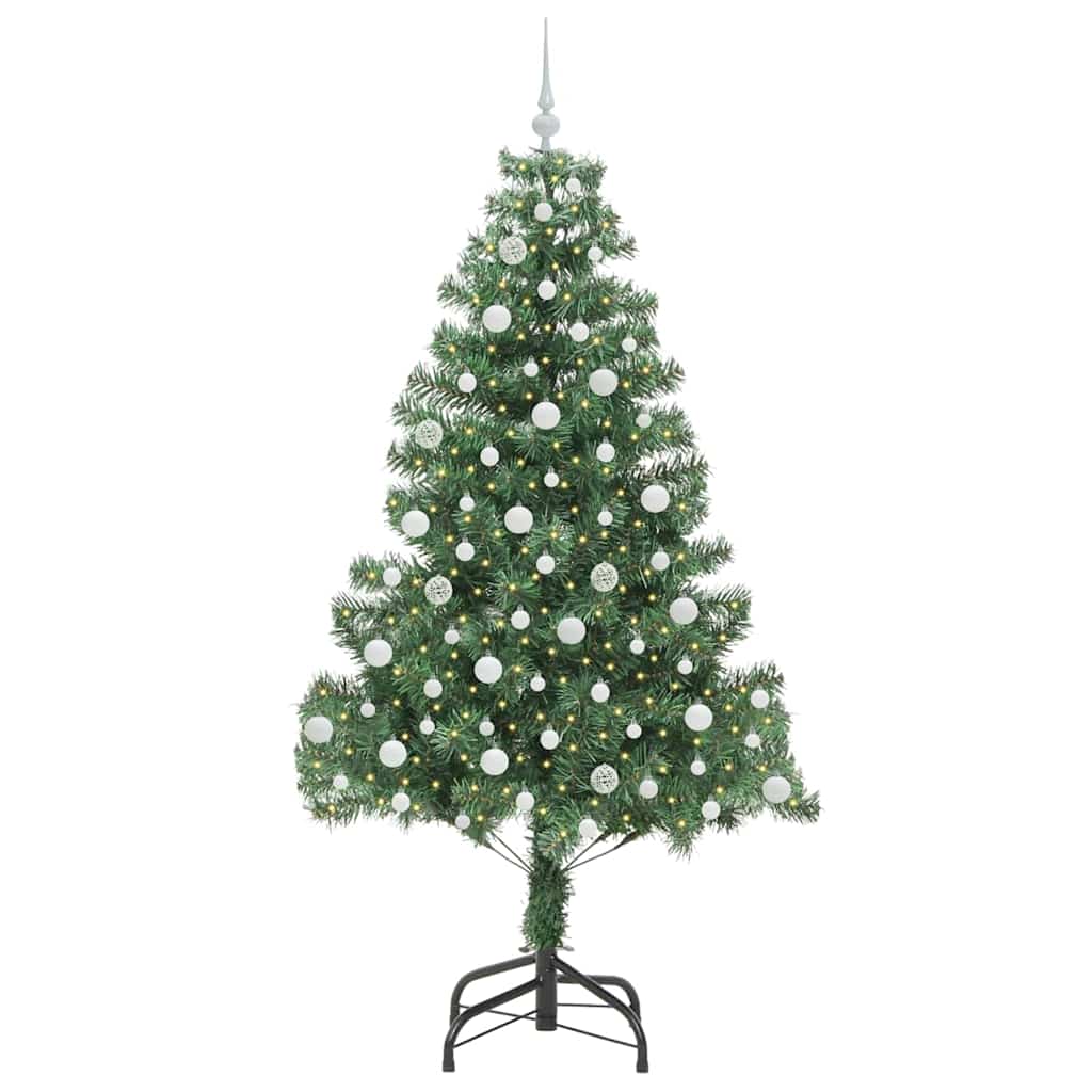 VidaXL Sapin de Noël avec 300 LED avec PVC vert standard 210 cm