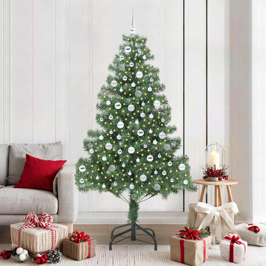 VidaXL Sapin de Noël avec 300 LED avec PVC vert standard 210 cm