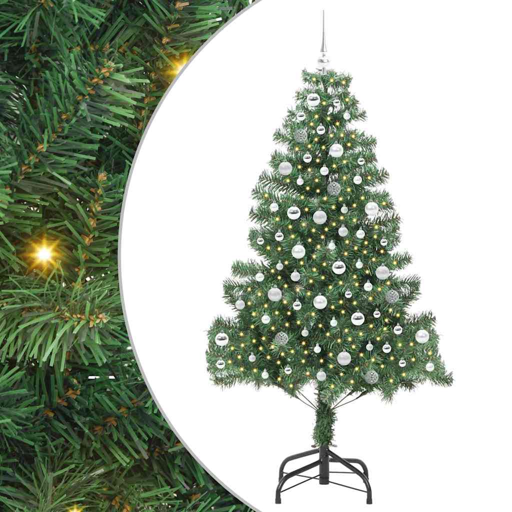 VidaXL Sapin de Noël avec 300 LED avec PVC vert standard 210 cm