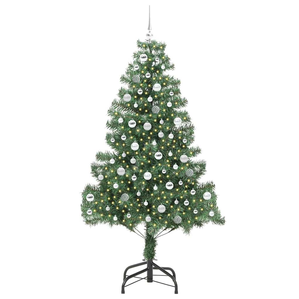 VidaXL Sapin de Noël avec 300 LED avec PVC vert standard 210 cm