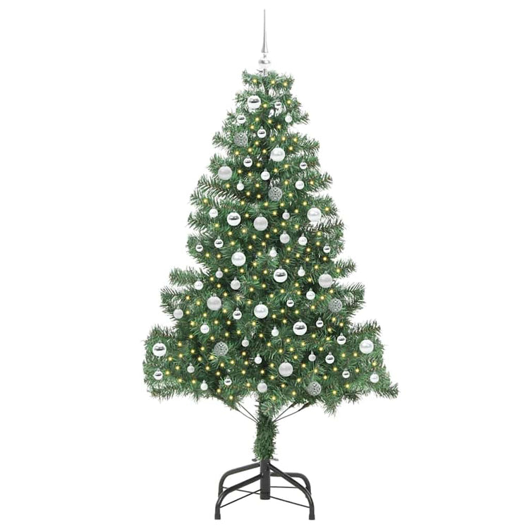 VidaXL Sapin de Noël avec 300 LED avec PVC vert standard 210 cm