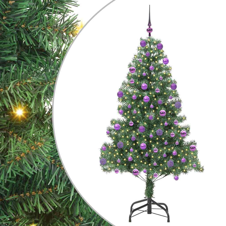 VidaXL Sapin de Noël avec 300 LED avec PVC vert standard 210 cm