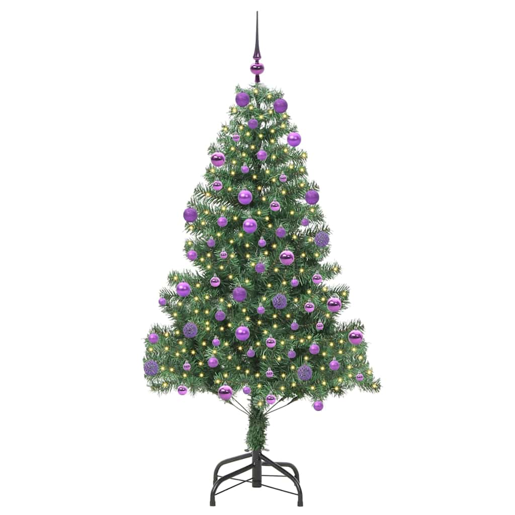 VidaXL Sapin de Noël avec 300 LED avec PVC vert standard 210 cm