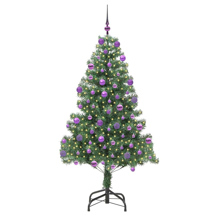 VidaXL Sapin de Noël avec 300 LED avec PVC vert standard 210 cm