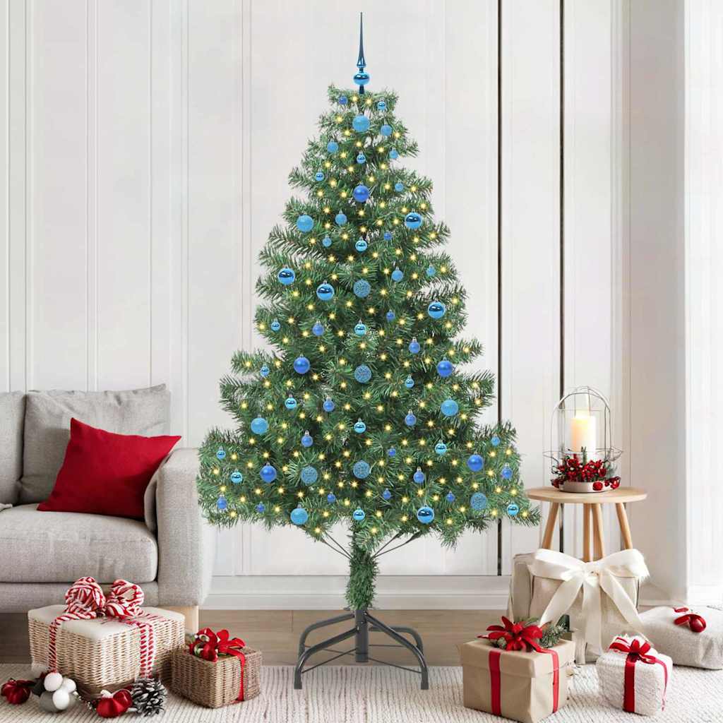 VidaXL Sapin de Noël avec 300 LED avec PVC vert standard 210 cm