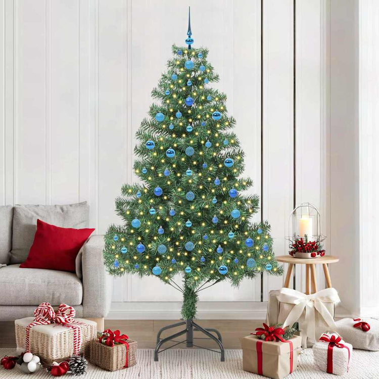 VidaXL Sapin de Noël avec 300 LED avec PVC vert standard 210 cm