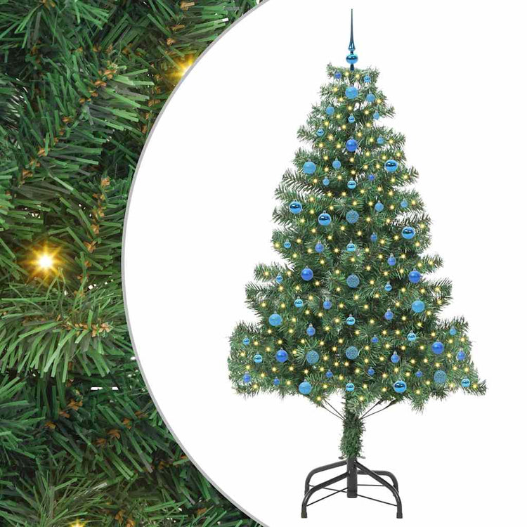 VidaXL Sapin de Noël avec 300 LED avec PVC vert standard 210 cm