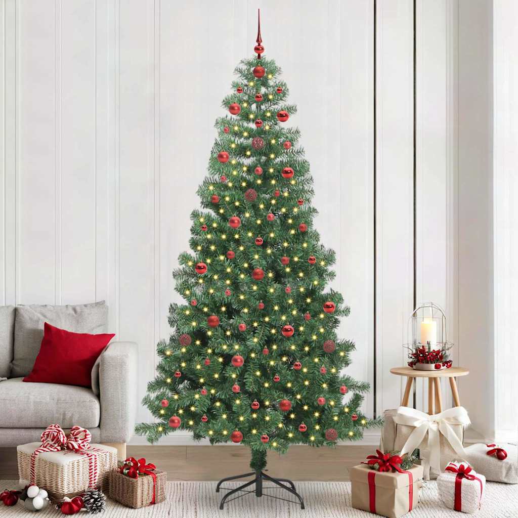 VidaXL Sapin de Noël avec 300 LED avec PVC vert standard 240 cm