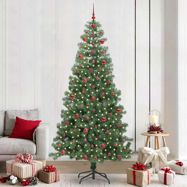 VidaXL Sapin de Noël avec 300 LED avec PVC vert standard 240 cm