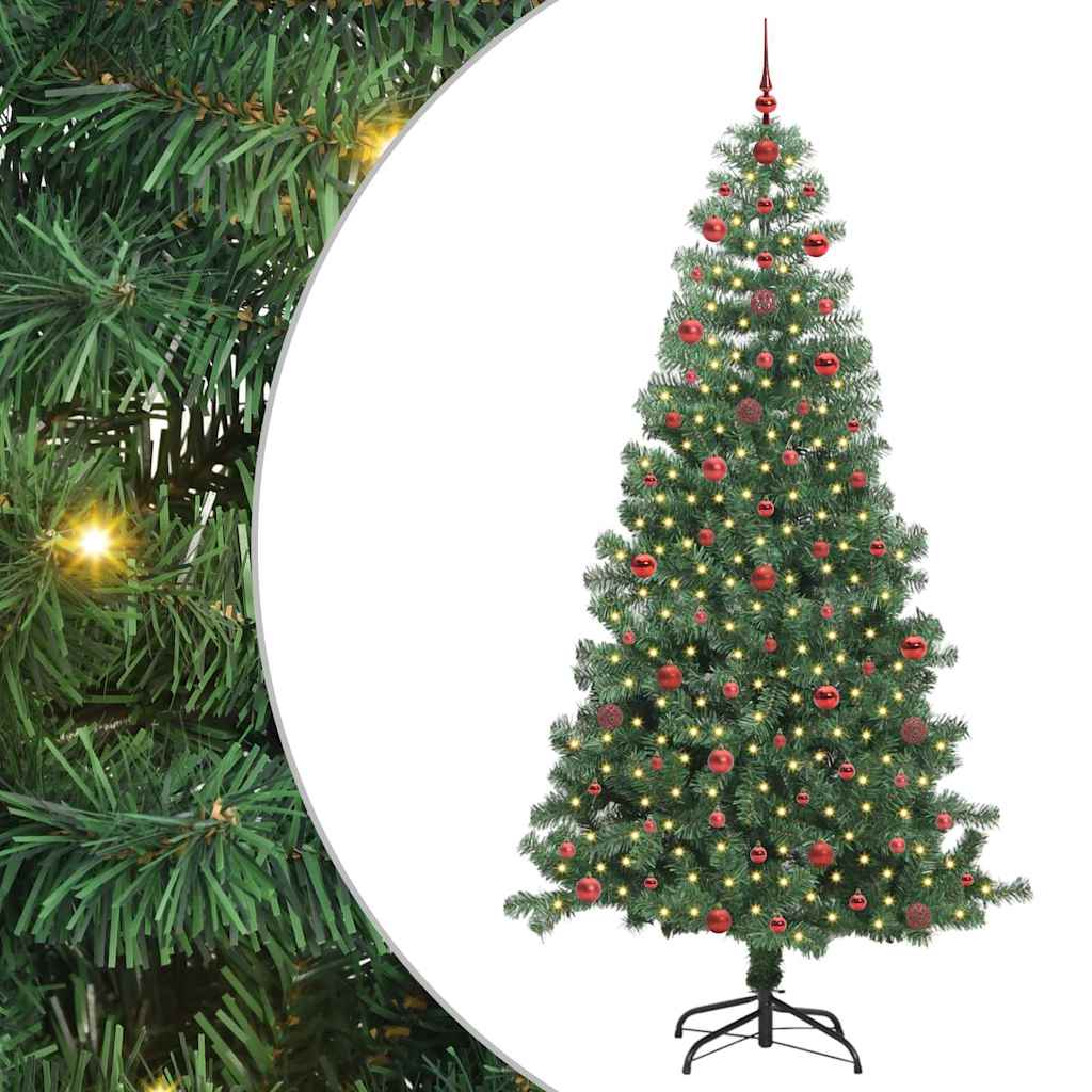 VidaXL Sapin de Noël avec 300 LED avec PVC vert standard 240 cm