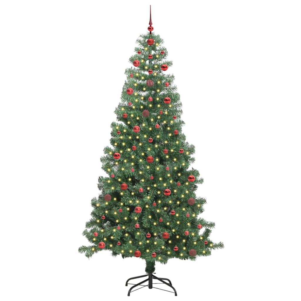 VidaXL Sapin de Noël avec 300 LED avec PVC vert standard 240 cm