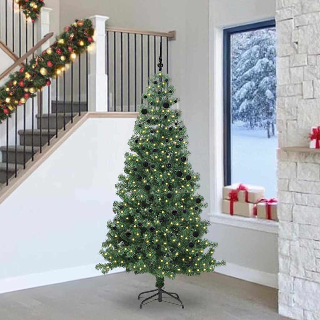 VidaXL Sapin de Noël avec 300 LED avec PVC vert standard 240 cm