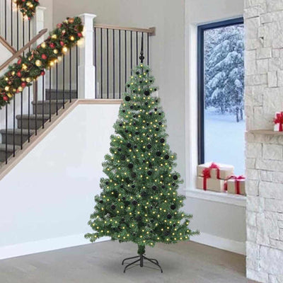 VidaXL Sapin de Noël avec 300 LED avec PVC vert standard 240 cm