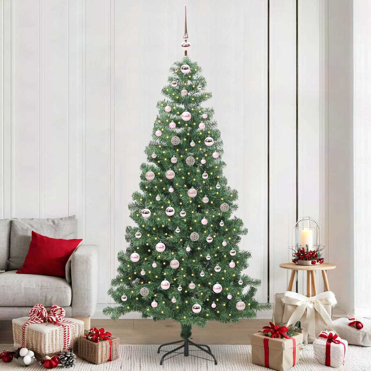 VidaXL Sapin de Noël avec 300 LED avec PVC vert standard 240 cm
