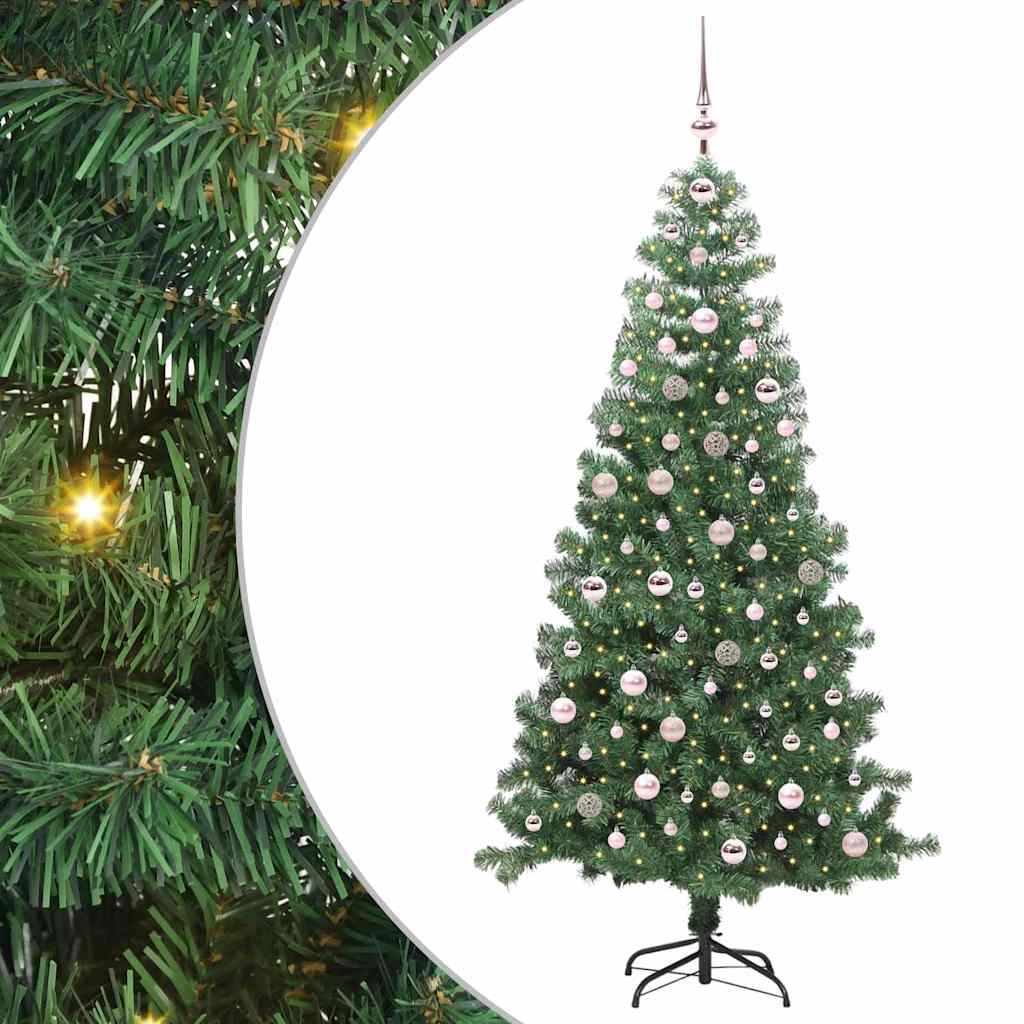 VidaXL Sapin de Noël avec 300 LED avec PVC vert standard 240 cm