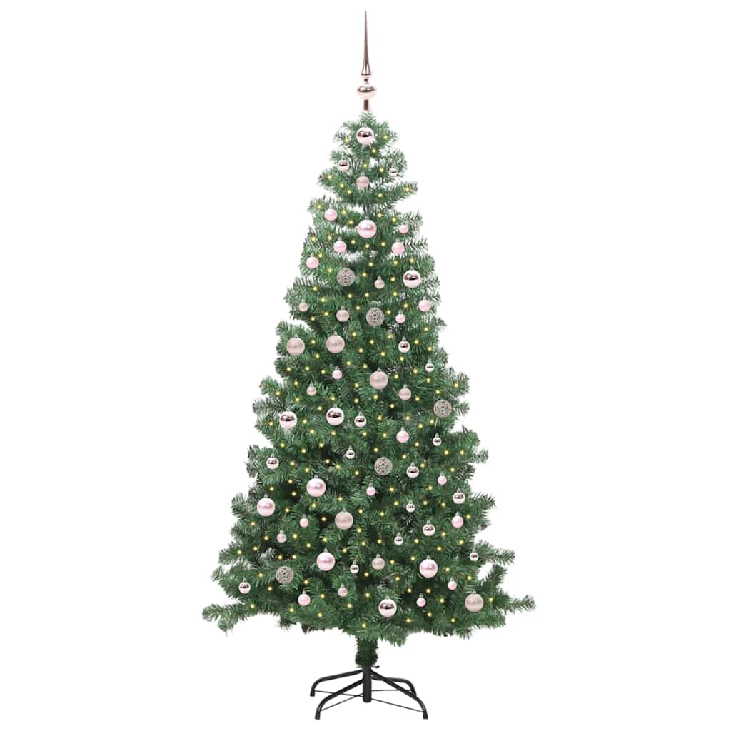 VidaXL Sapin de Noël avec 300 LED avec PVC vert standard 240 cm