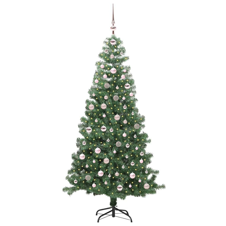 VidaXL Sapin de Noël avec 300 LED avec PVC vert standard 240 cm