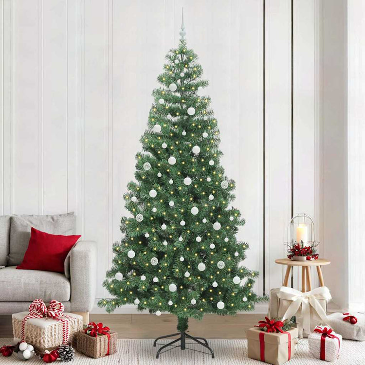 VidaXL Sapin de Noël avec 300 LED avec PVC vert standard 240 cm