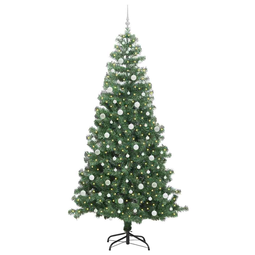 VidaXL Sapin de Noël avec 300 LED avec PVC vert standard 240 cm