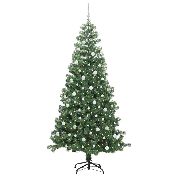 VidaXL Sapin de Noël avec 300 LED avec PVC vert standard 240 cm
