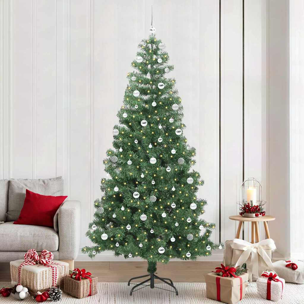 VidaXL Sapin de Noël avec 300 LED avec PVC vert standard 240 cm