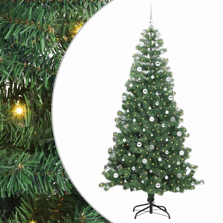 VidaXL Sapin de Noël avec 300 LED avec PVC vert standard 240 cm