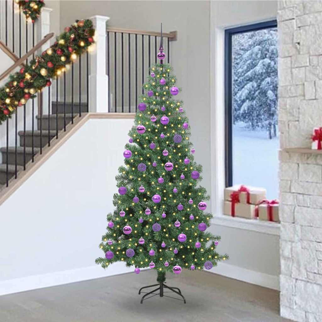 VidaXL Sapin de Noël avec 300 LED avec PVC vert standard 240 cm