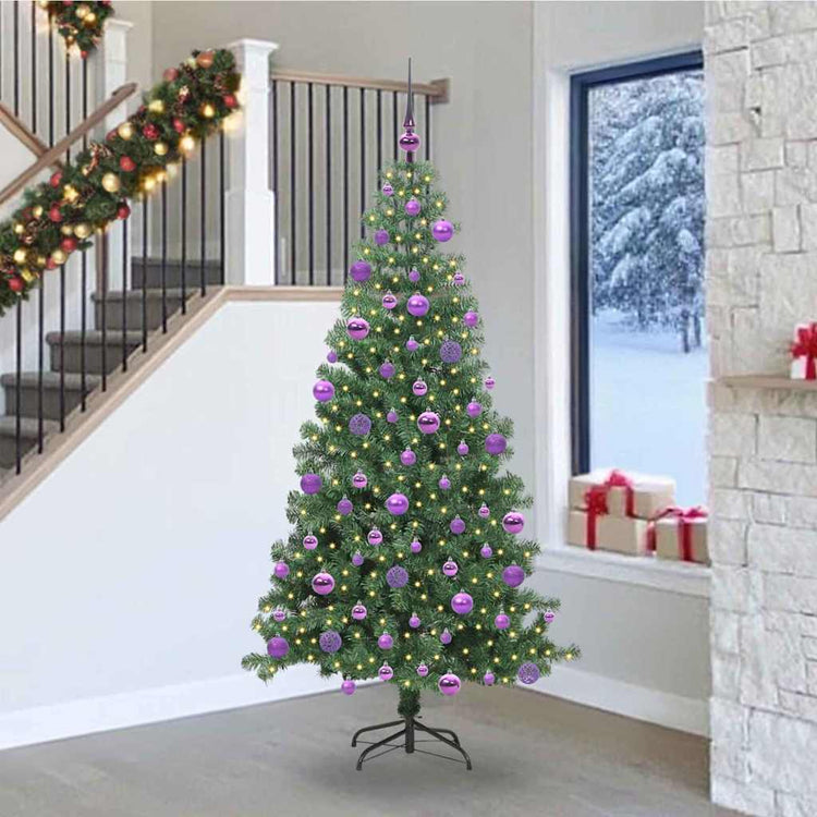 VidaXL Sapin de Noël avec 300 LED avec PVC vert standard 240 cm