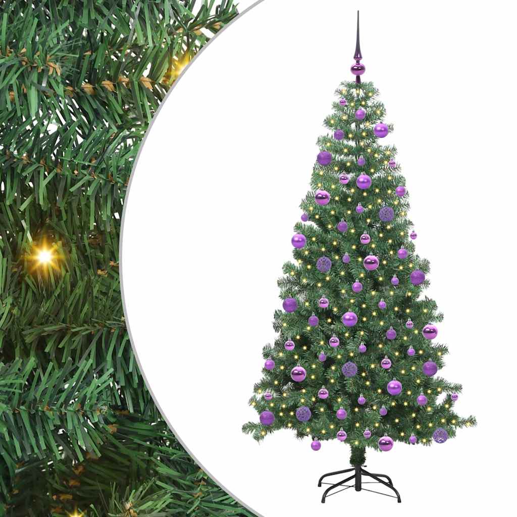 VidaXL Sapin de Noël avec 300 LED avec PVC vert standard 240 cm