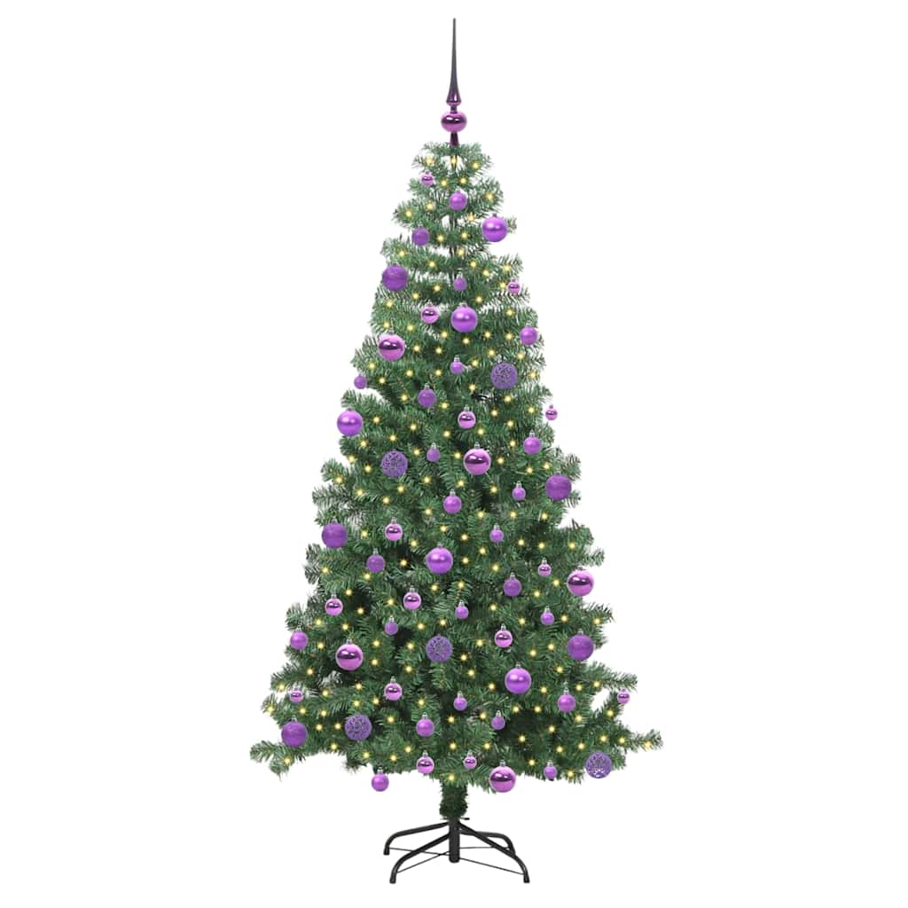 VidaXL Sapin de Noël avec 300 LED avec PVC vert standard 240 cm