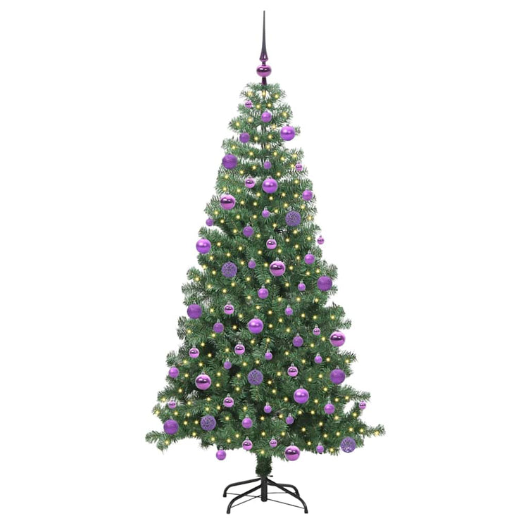 VidaXL Sapin de Noël avec 300 LED avec PVC vert standard 240 cm