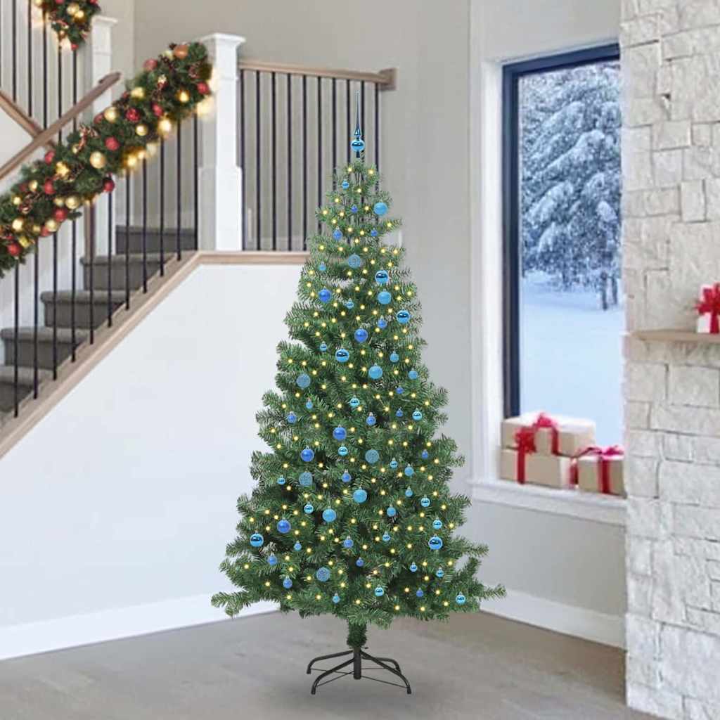 VidaXL Sapin de Noël avec 300 LED avec PVC vert standard 240 cm