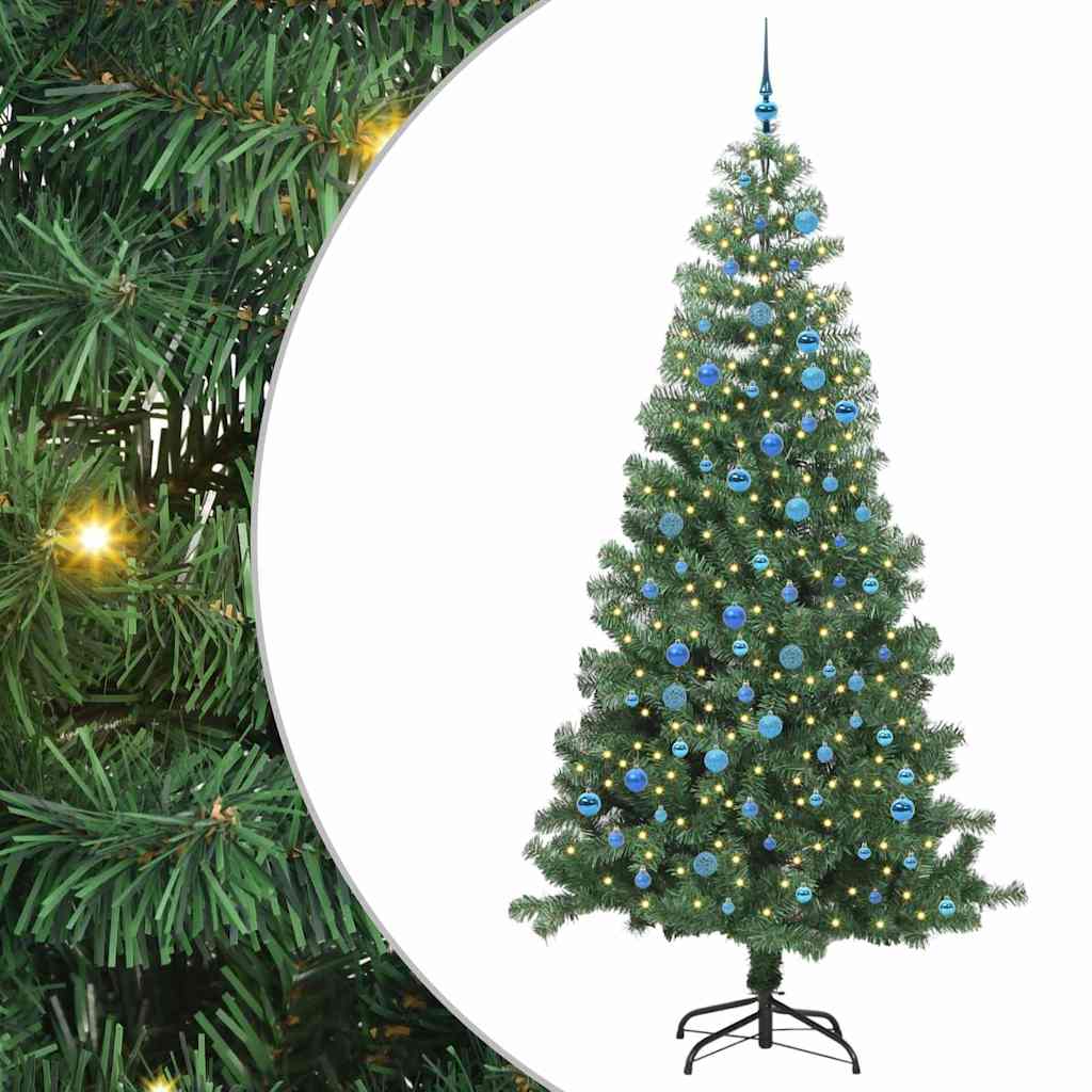 VidaXL Sapin de Noël avec 300 LED avec PVC vert standard 240 cm