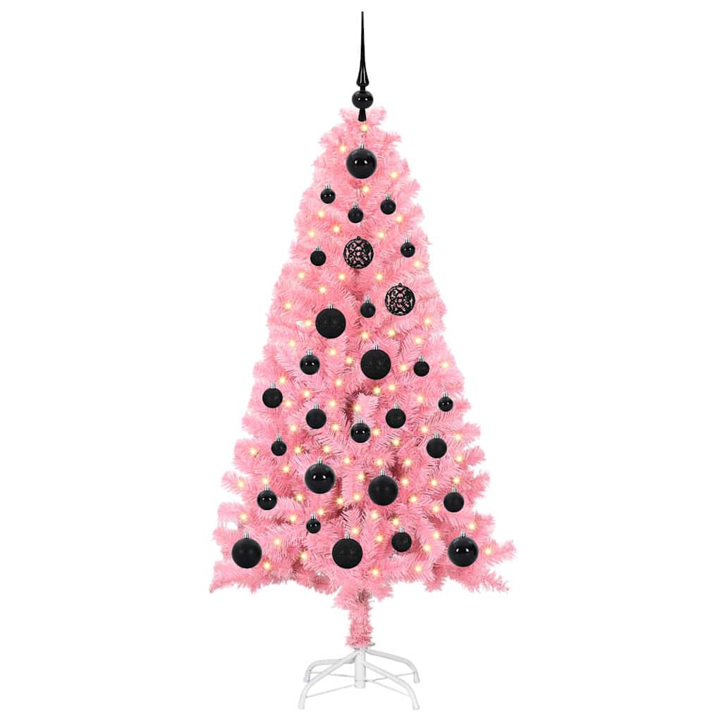 VidaXL Sapin de Noël avec 150 LED avec PVC rose standard 150 cm