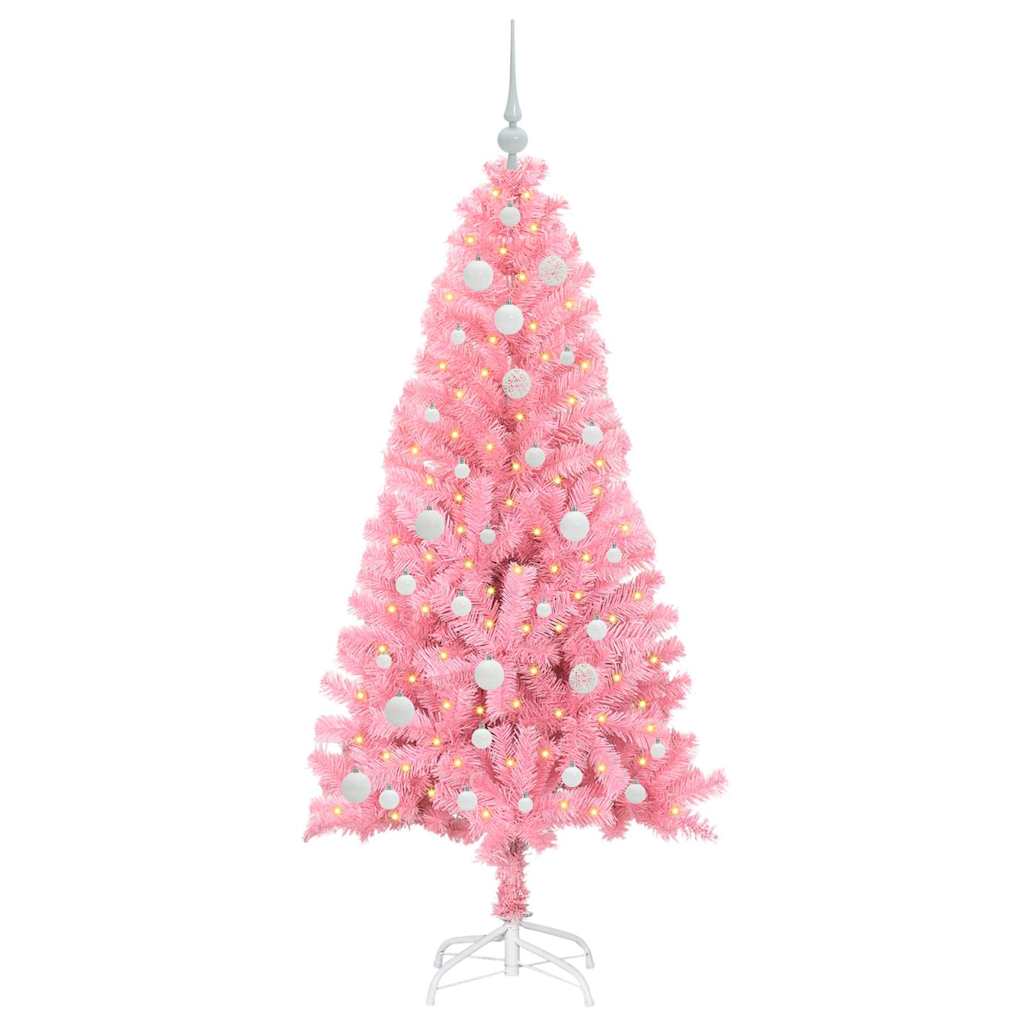 VidaXL Sapin de Noël avec 150 LED avec PVC rose standard 150 cm