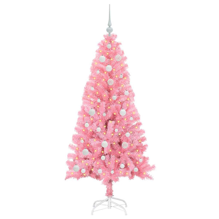 VidaXL Sapin de Noël avec 150 LED avec PVC rose standard 150 cm