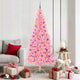 VidaXL Sapin de Noël avec 300 LED avec PVC rose standard 180 cm