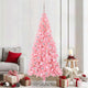 VidaXL Sapin de Noël avec 300 LED avec PVC rose standard 210 cm