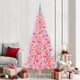 VidaXL Sapin de Noël avec 300 LED avec PVC rose standard 210 cm