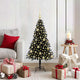VidaXL Sapin de Noël avec 150 LED avec PVC noir standard 120 cm