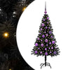 VidaXL Sapin de Noël avec 150 LED avec PVC noir standard 120 cm
