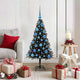 VidaXL Sapin de Noël avec 150 LED avec PVC noir standard 120 cm