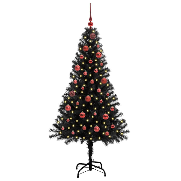 Vidaxx Sapin de Noël avec 150 LED avec PVC noir standard 150 cm