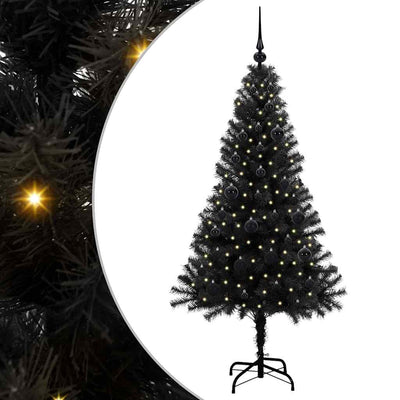 Vidaxx Sapin de Noël avec 150 LED avec PVC noir standard 150 cm