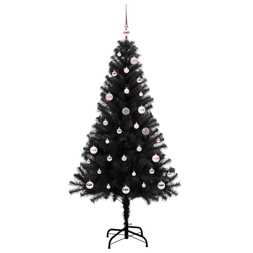 Vidaxx Sapin de Noël avec 150 LED avec PVC noir standard 150 cm