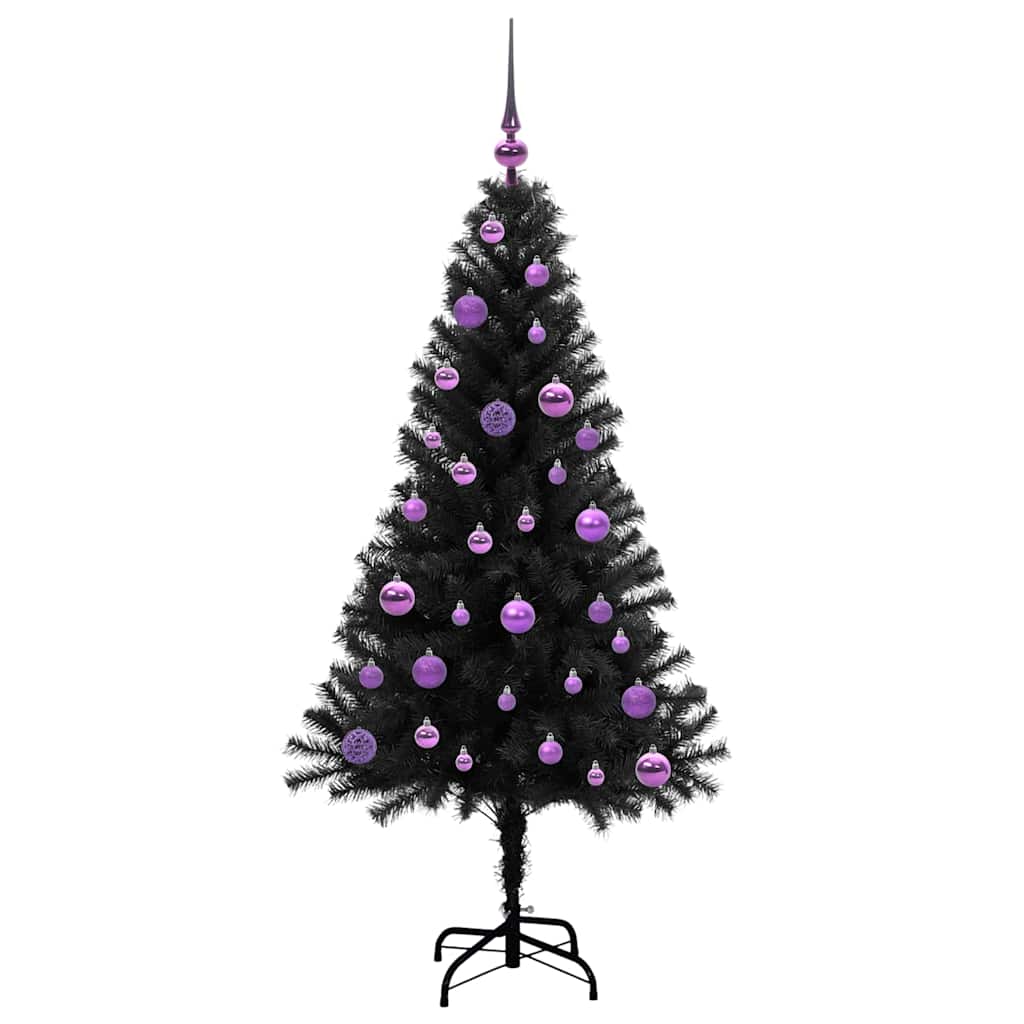 Vidaxx Sapin de Noël avec 150 LED avec PVC noir standard 150 cm