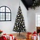 VidaXL Sapin de Noël avec 300 LED avec PVC noir standard 180 cm